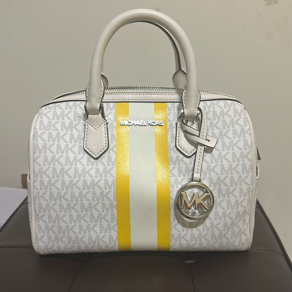 Michael Kors White and Yellow purse